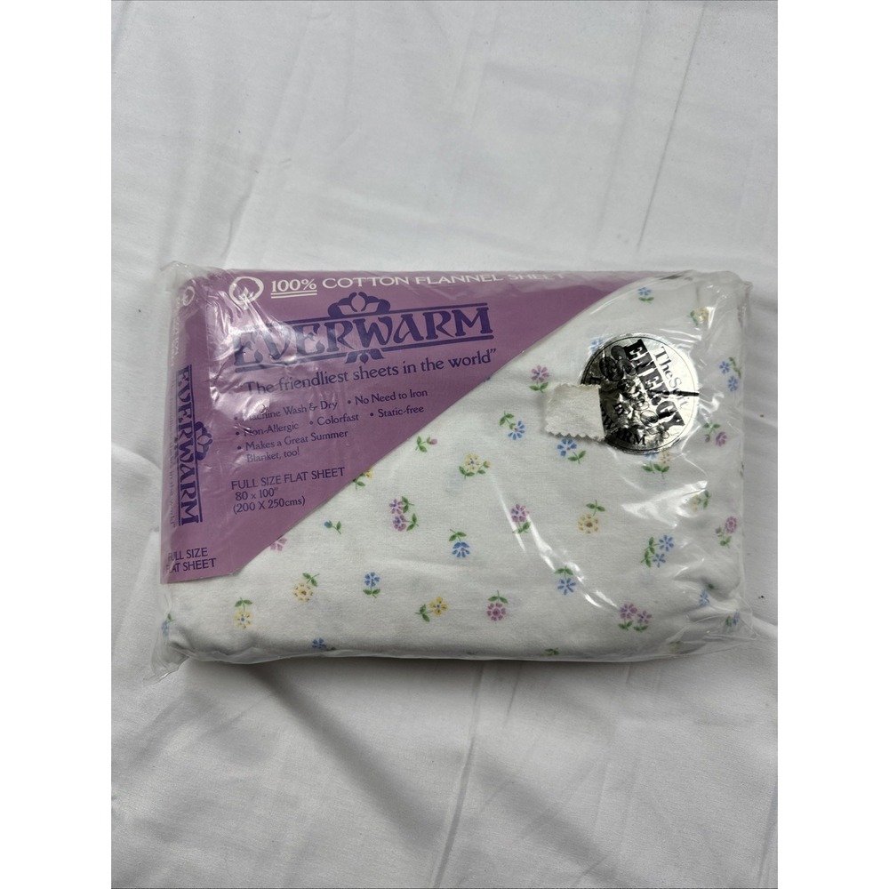 Vintage Cotton Flannel Sheet Set Full-Size - Picture 5 of 8